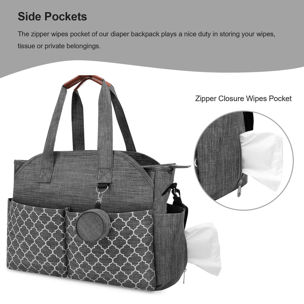 Mother and baby bag, large-capacity multifunctional diaper and bottle storage bag, baby stroller hanging bag