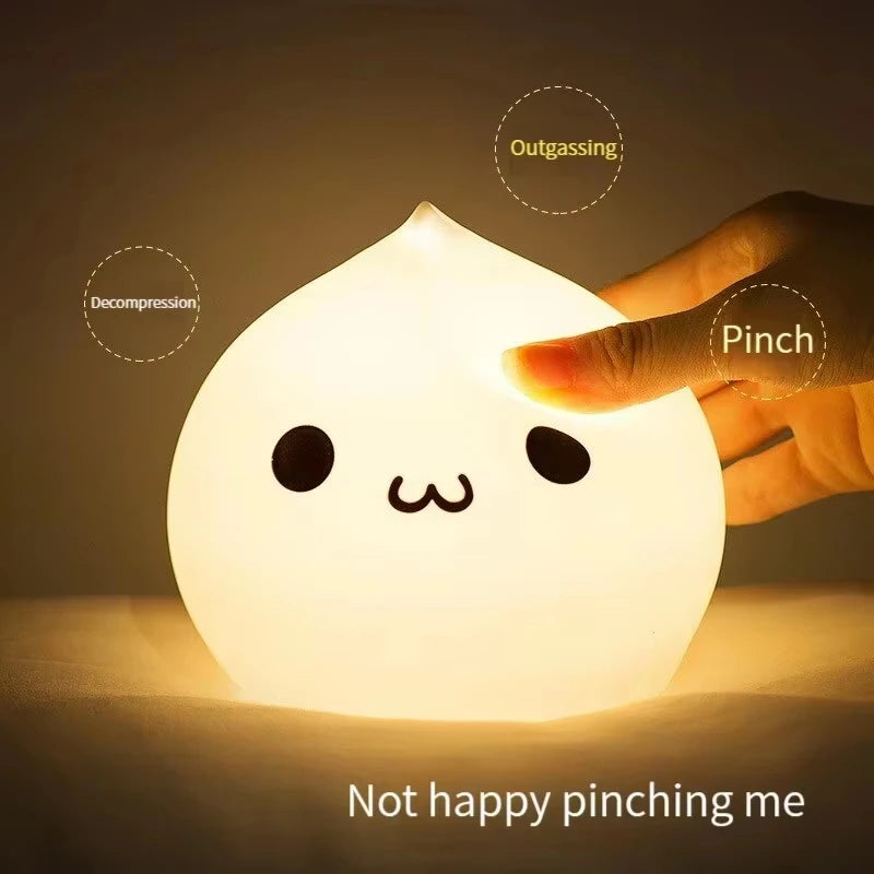 Cute Silicone Sheep Night Light LED USB Rechargeable Dimmable Eye Friendly Lamp Model SS01