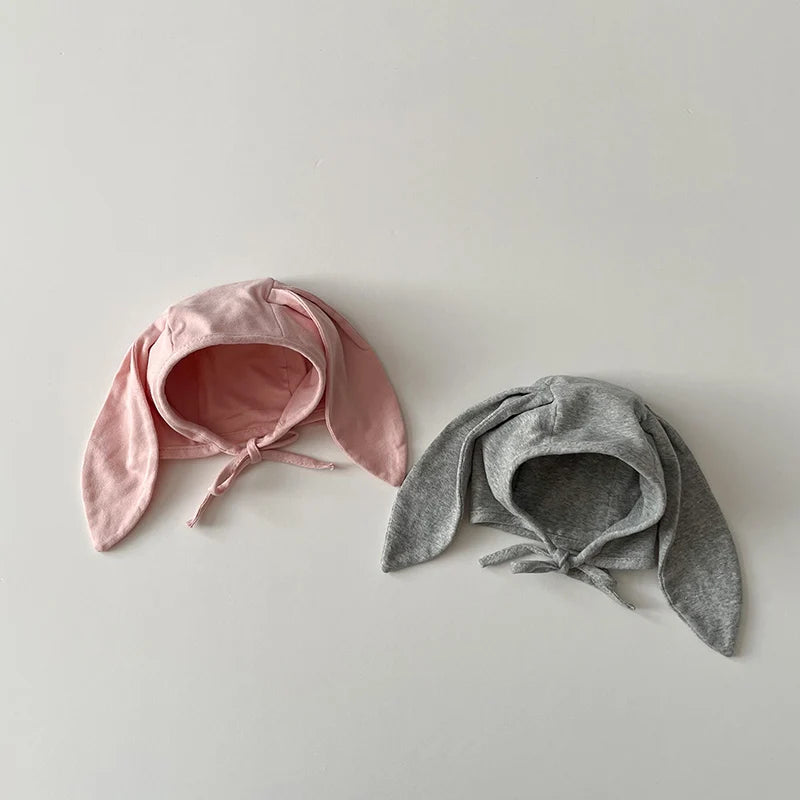 Cotton Newborn Hat Bunny Long Ears Infant Bonnet Baby Beanie Hats for Girls Boys Accessories Autumn Korean Toddler Cap 0-12M