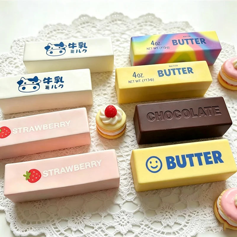 Soft Butter Squishy Squeeze Toys Funny Slow Rising Squishy Squishies Toy Fidget Toy Strawberry Lemon Brick Squish Autism Gift