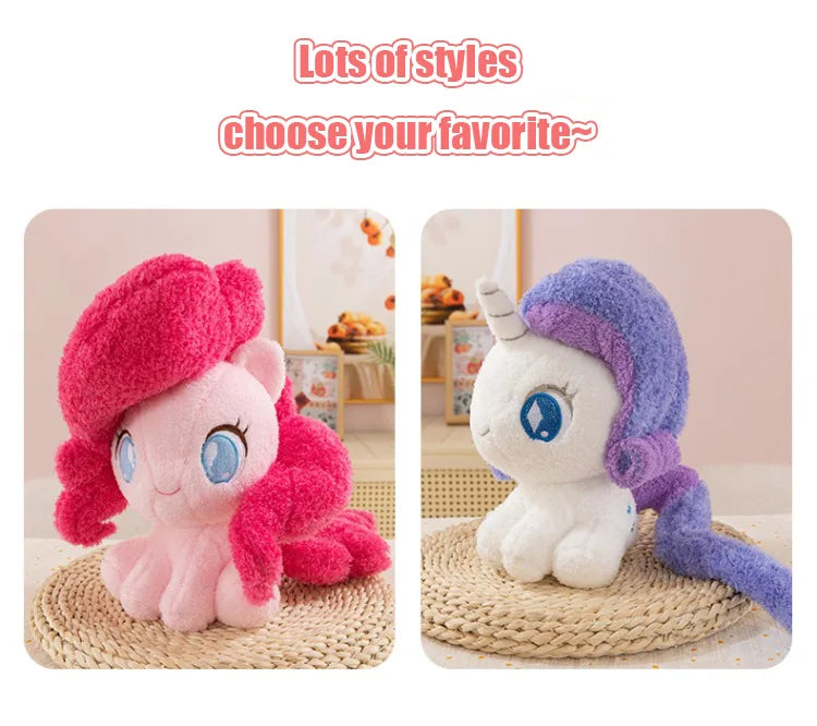 My Little Pony Plush Toy 28cm Cute Pony Stuffed Doll Soft Huggable Rainbow Pinkie Pie Birthday Gift Collection