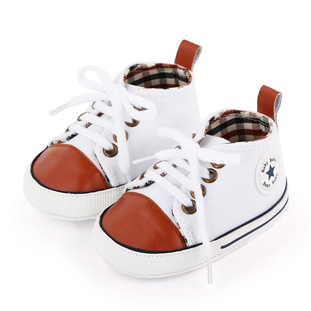 Carter's Baby Shoes First Walker Canvas Sneakers Non Slip Soft Sole For Toddlers