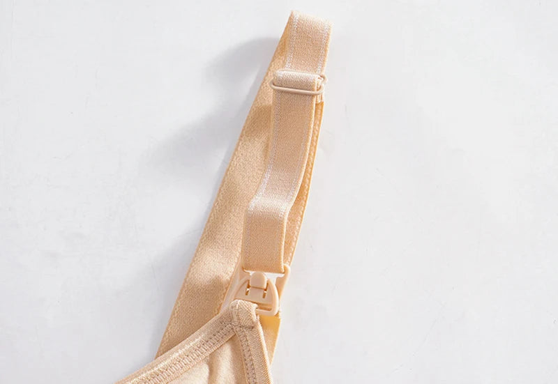 Plus Size Wireless Maternity Bra Front Open Gather Together Prevent Sagging Seamless 3D Breathable Comfortable Breastfeeding Bra