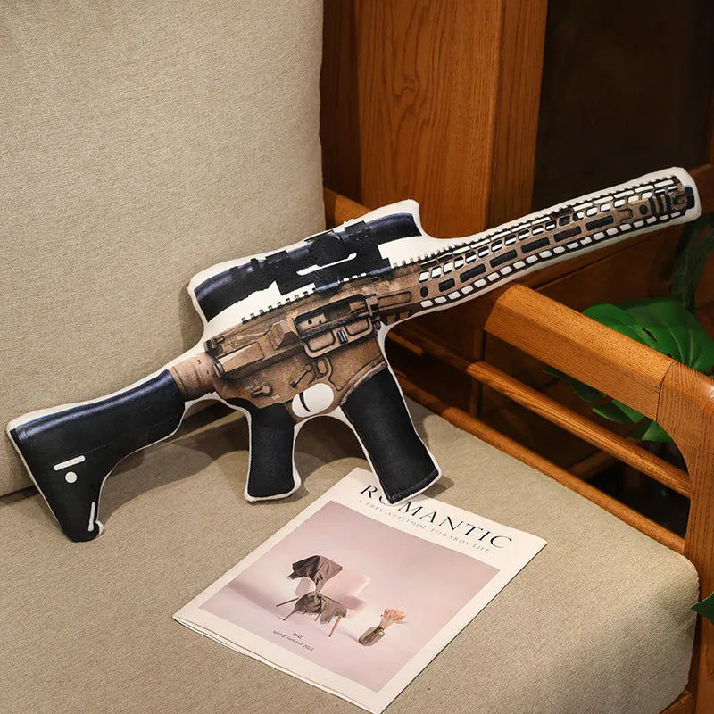 Hot Super Cool Realistic Stuffed Printed Firearm Plush Toys Soft Funny Lifeiliek Rifle Sniper Rifle Toys Game Props For Boys