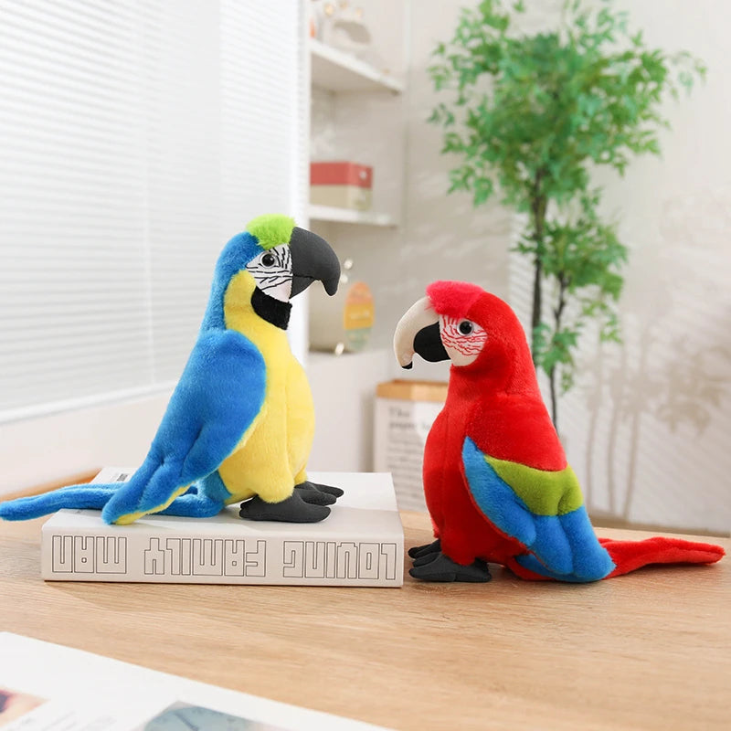 Hot Simulation Soft Toys Lifelike Grey Cockatiel Plush Toys Real Life Soft Yellow Parrot Birds Stuffed Animals Toy Dolls Gifts