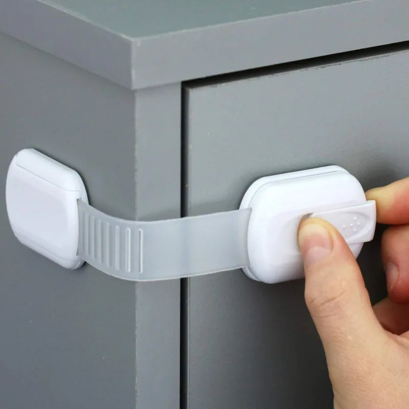 Multifunctional Banded Cabinet Door Safety Locks Drawer Locks Child Pet Proof Protective Latches for Home Security