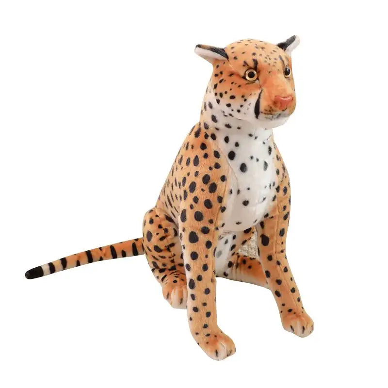 Hot Lifelike Plush Leopard Cheetah Toy Full Stuffed Forest Animal Peluche Doll Room Decor Christmas Holiday Gifts For Boys