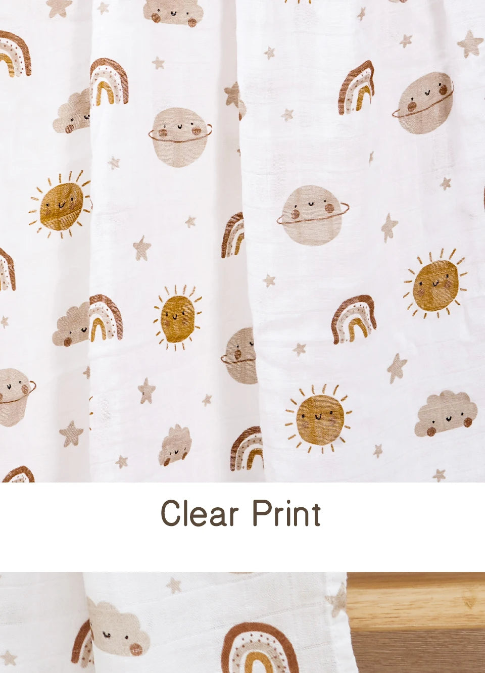 Elinfant 100% Cotton 4PCS Muslin Swaddle Blankets,120*110cm Bamboo Cotton Newborn Baby Bath Towel Wrap