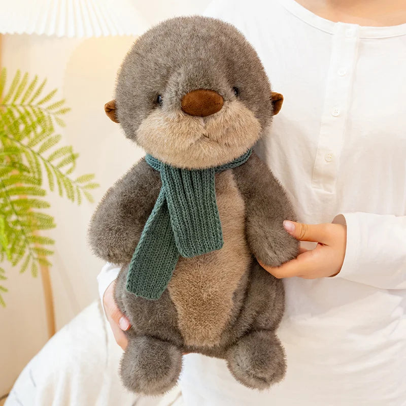 26cm Otter Animal Soft Doll Throw Pillow Funny Simulation Toy for Office And Home Decor Ideal Baby Birthday Or Christmas Gift