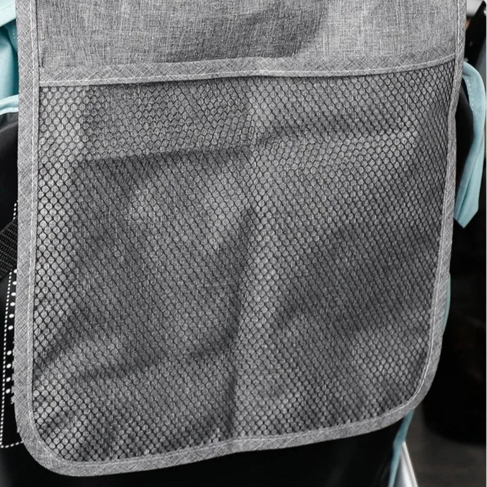 2Pcs Multifunctional Baby Stroller Mesh Bags Hanging Bag Double Pockets Mommy Organizers Perspective Large Capacity