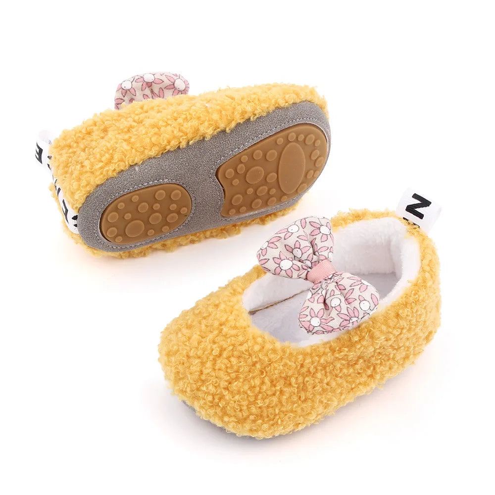 Baby Winter and Autumn Style Multiple Choices High Quality Soft Cotton Warm and Plush Toddler Shoes Anti-slip Sole Prewalking