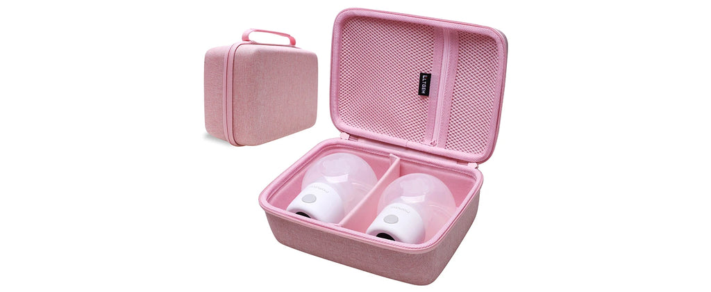 LTGEM Breast Pumps Carrying Bag Case Compatible with 2pcs Momcozy S12 Pro / S12Pro / S9 / M5 / All Momcozy Wearable Breast Pump