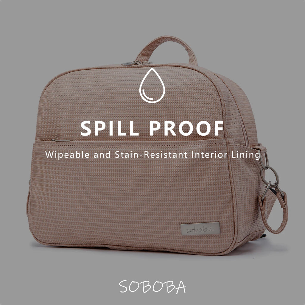 Soboba Stylish Mother Diaper Backpacks Large Capacity Waterproof Environmental Fabric Diaper Bag for Mommy Fashion Nappy Bag