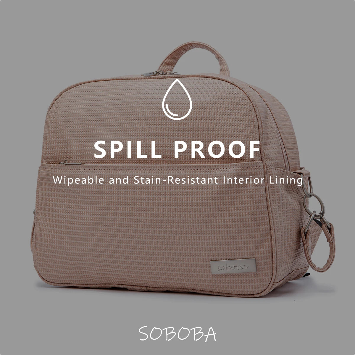 Soboba Stylish Mother Diaper Backpacks Large Capacity Waterproof Environmental Fabric Diaper Bag for Mommy Fashion Nappy Bag