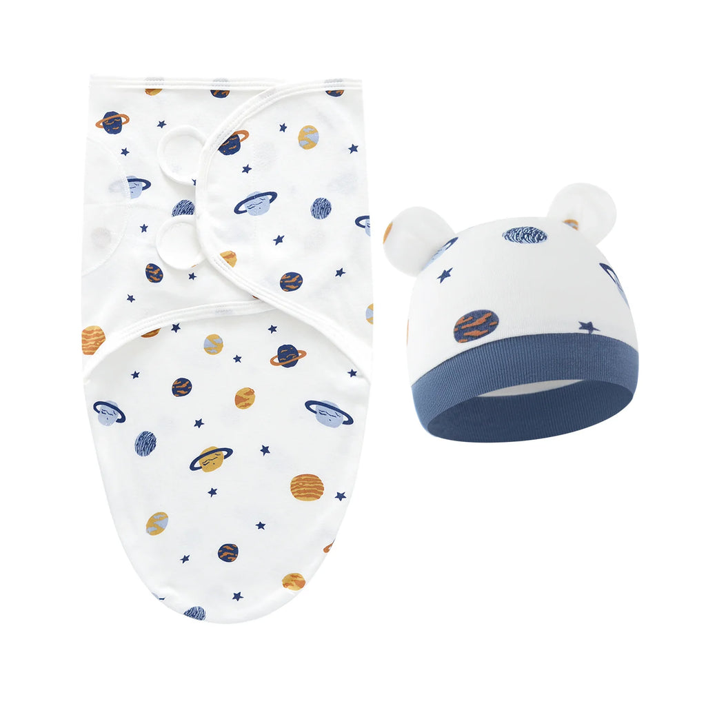 Soft Cocoon Newborn Baby Swaddle Wrap Warm Cotton Bedding Blanket Gentle on Skin Gentleman Baby Gift