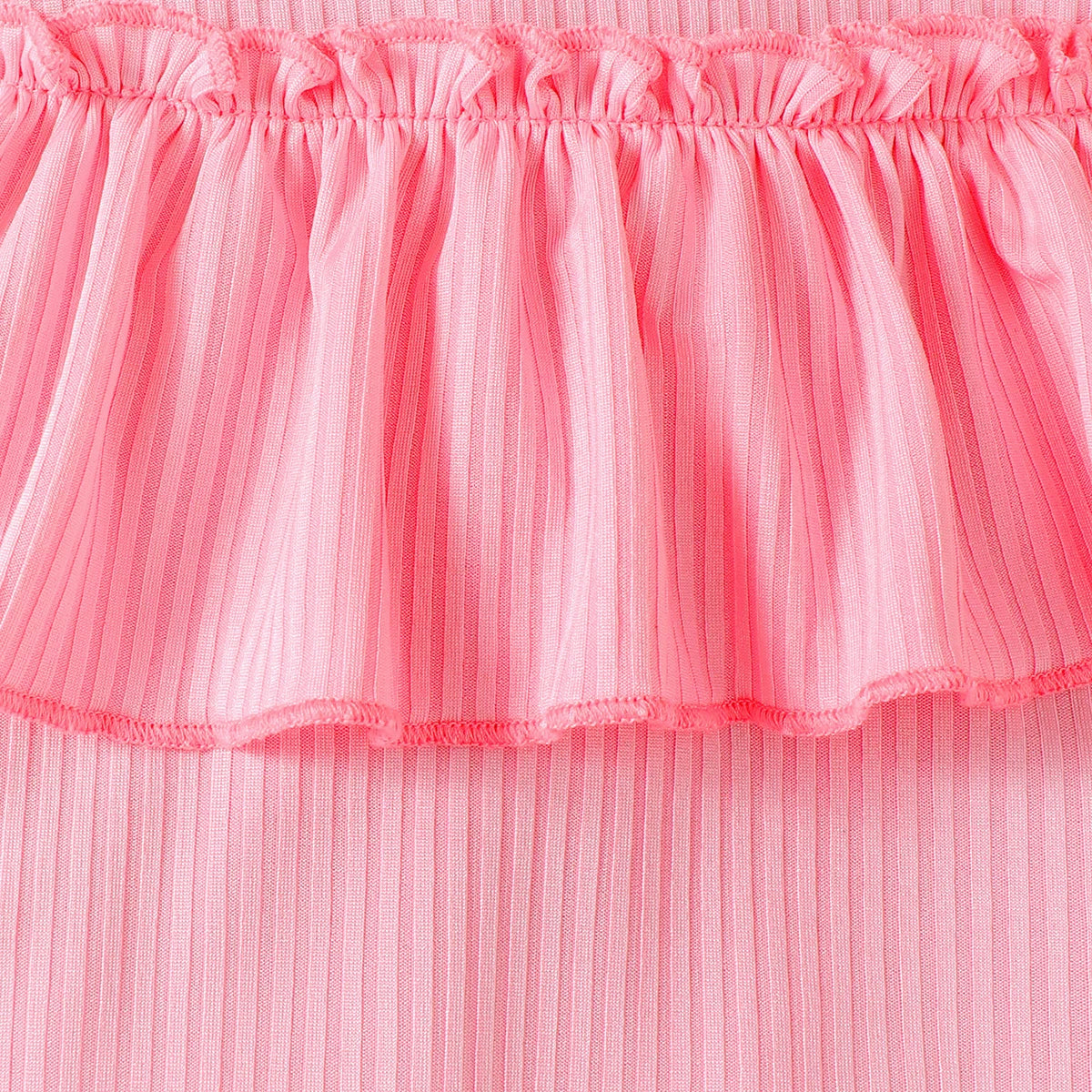 Children's girls'Set Ruffled off Shoulder Top+Irregular Skirt Two-piece set for 4-7 year old girls' Summer Party Fashion Set