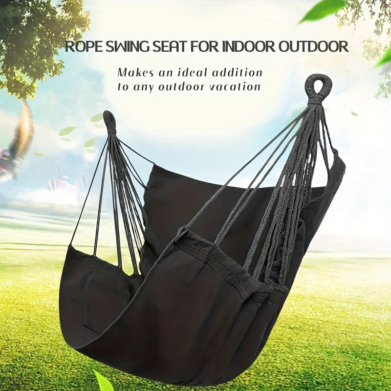 Leisure Fabric Hammock Swing Chair with Storage Bag
