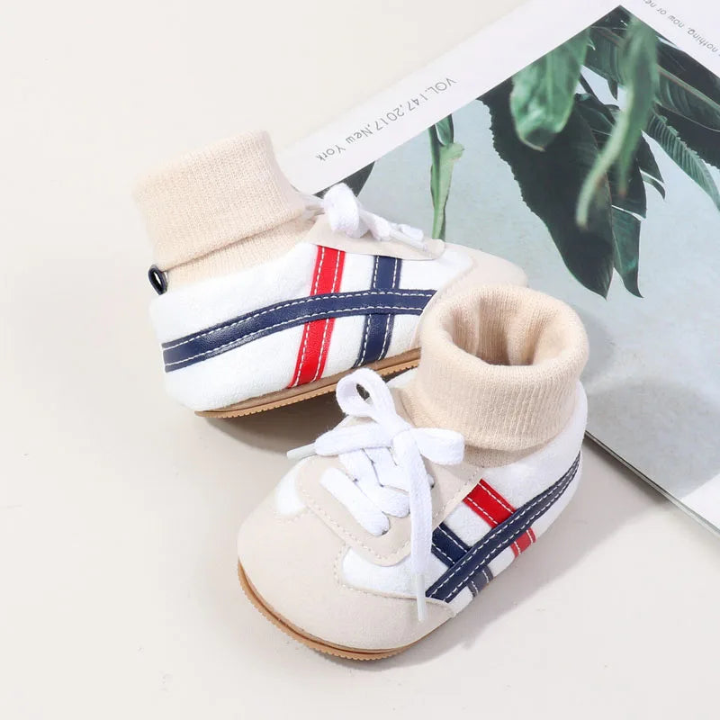 Baby Sock Shos Autumn and Winter Baby Girls Boys Ankle-covered Style 0-1 Year Old Anti Slip Fashion Design Newborn Infant Shoes