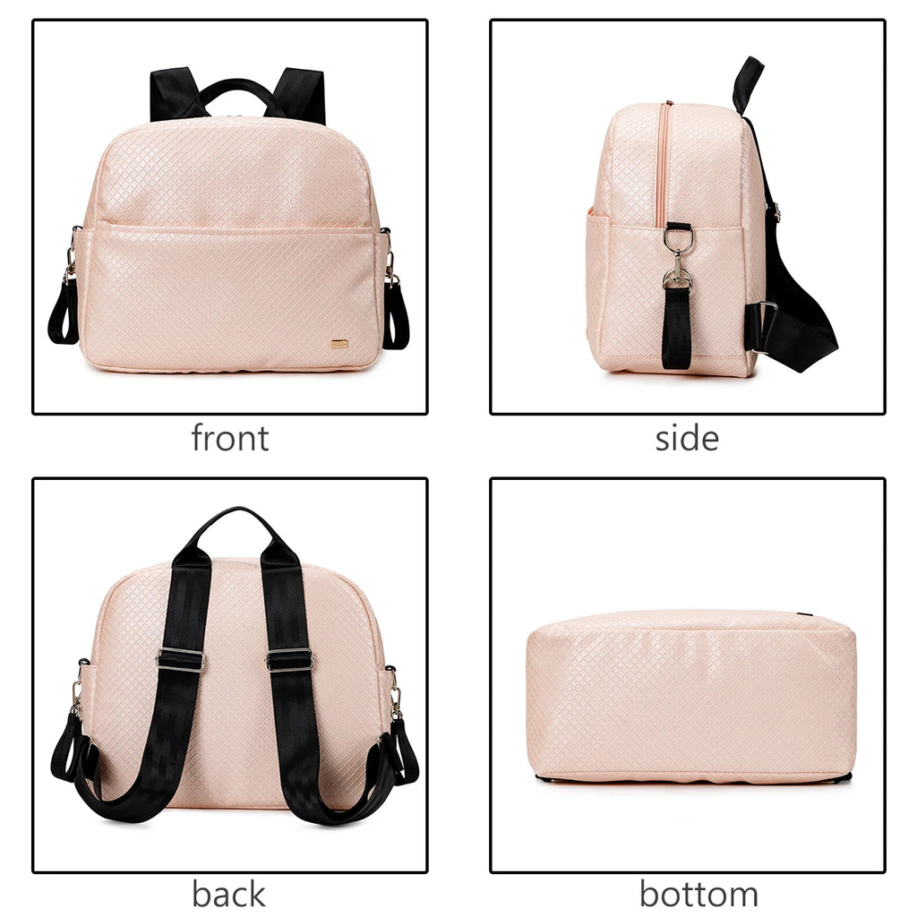 Soboba Stylish Mother Diaper Backpacks Large Capacity Waterproof Environmental Fabric Diaper Bag for Mommy Fashion Nappy Bag