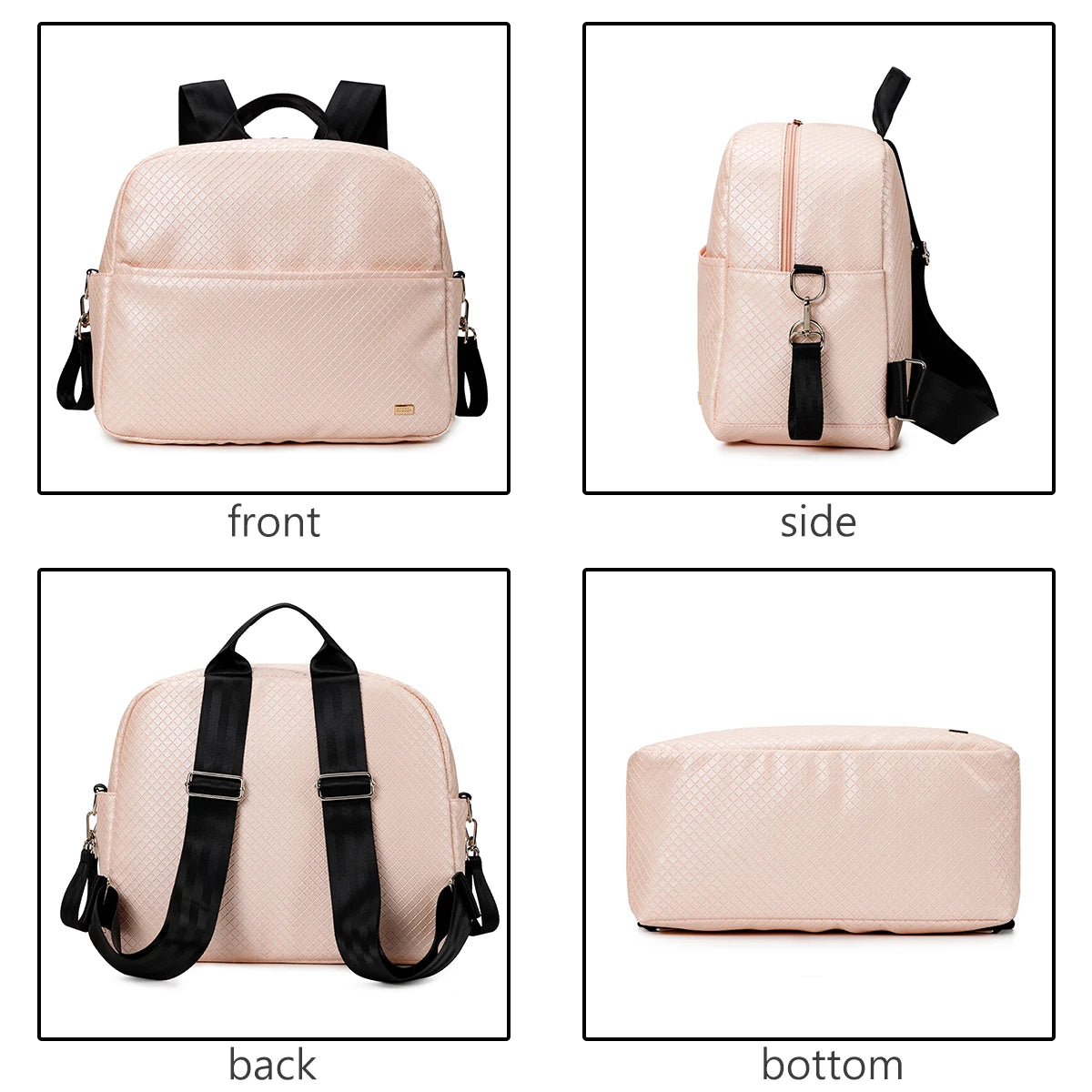 Soboba Stylish Mother Diaper Backpacks Large Capacity Waterproof Environmental Fabric Diaper Bag for Mommy Fashion Nappy Bag