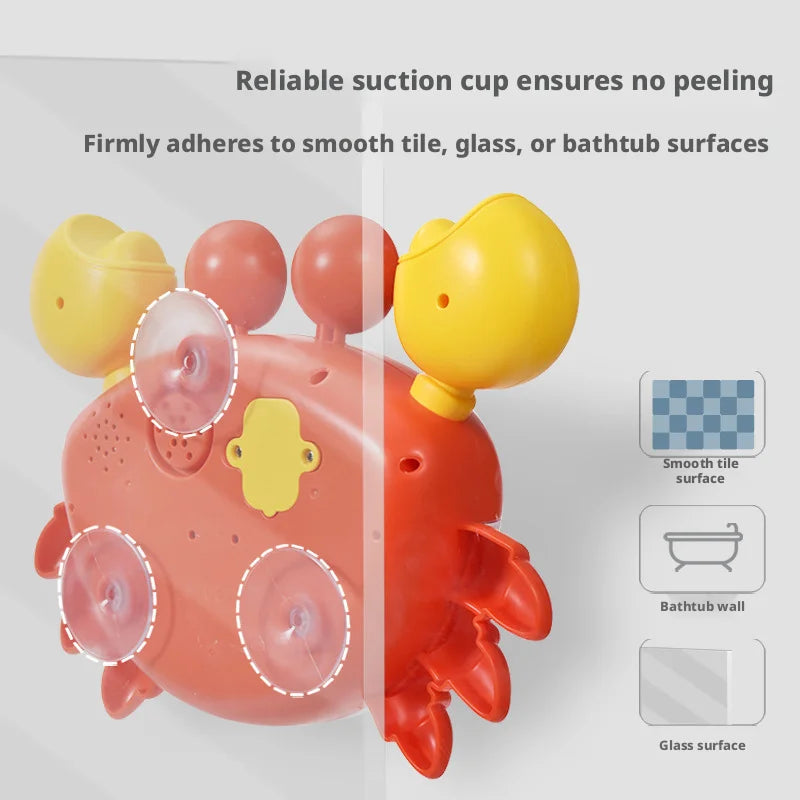 Blowing Bubble Baby Bath Toys Bathtub Soap Machine Blowing  Cute Cartoon  Crab Bathroom Swimming Pool Toys Outdoor Foam Maker