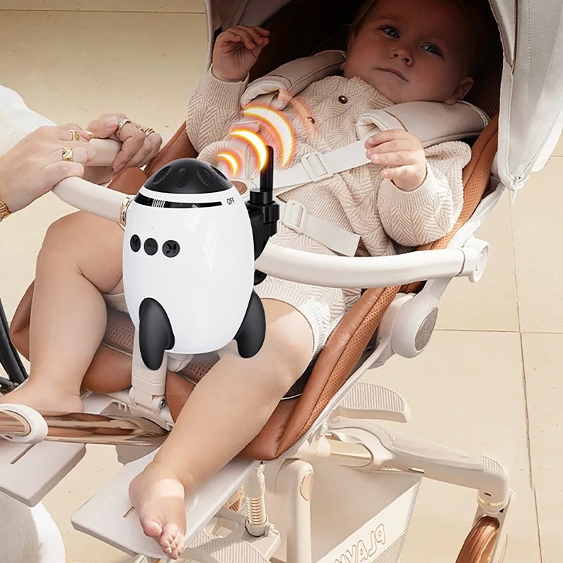 Baby Stroller Rocker Sound Machine Portable White Noise Sleep Aid Vibrating For Baby Soothing Natural Sounds Bluetooth Speaker