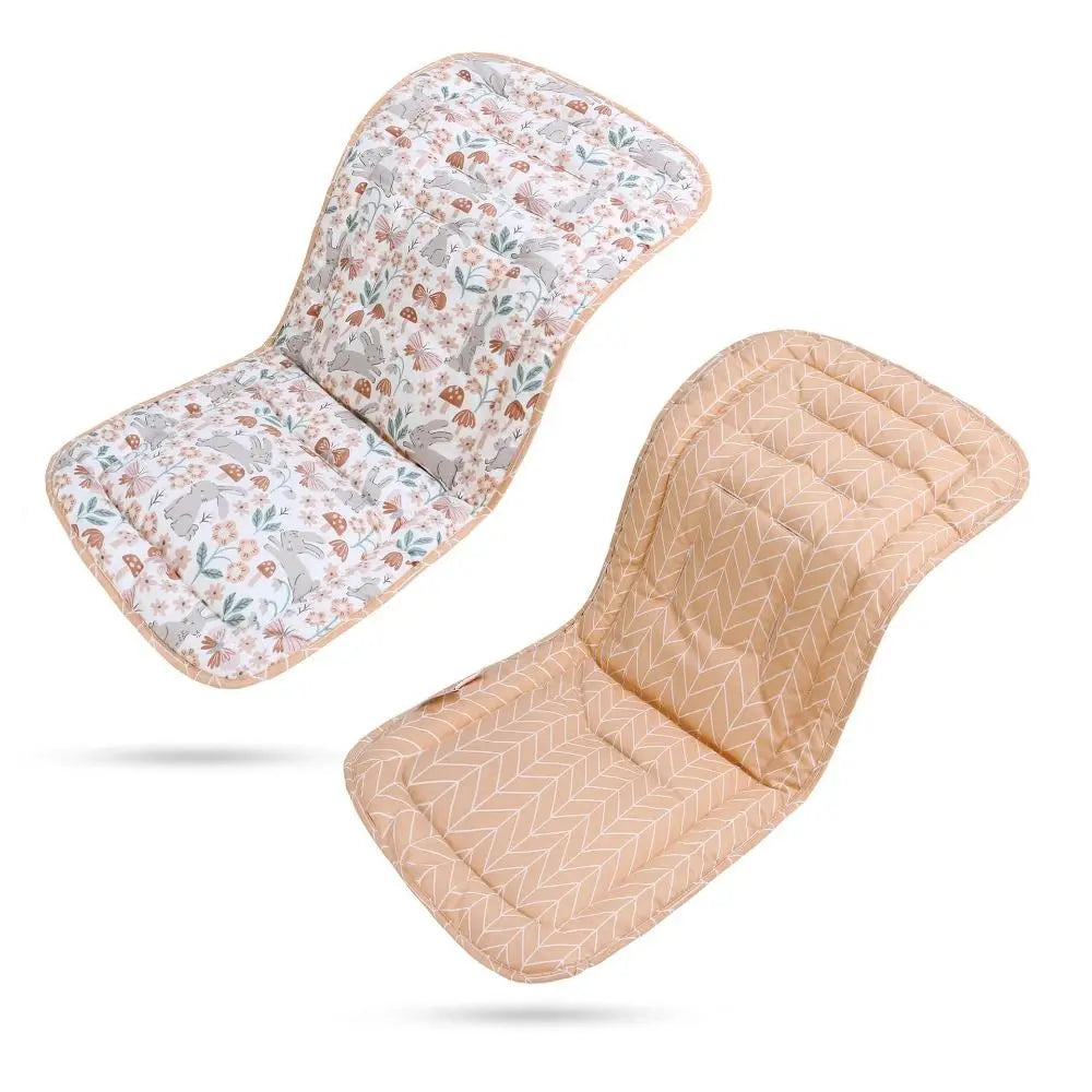 Soft Baby Stroller Cushion Cotton Cartoon Printed Baby Pram Seat Mat Breathable Comfortable Baby Seat Cushion High Chair Trolley