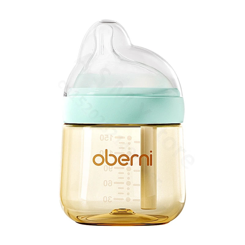 Anti Flatulence Glass Baby Bottle With Wide Mouth Nipple For Newborn 0 To 3 Months 150ml 210ml