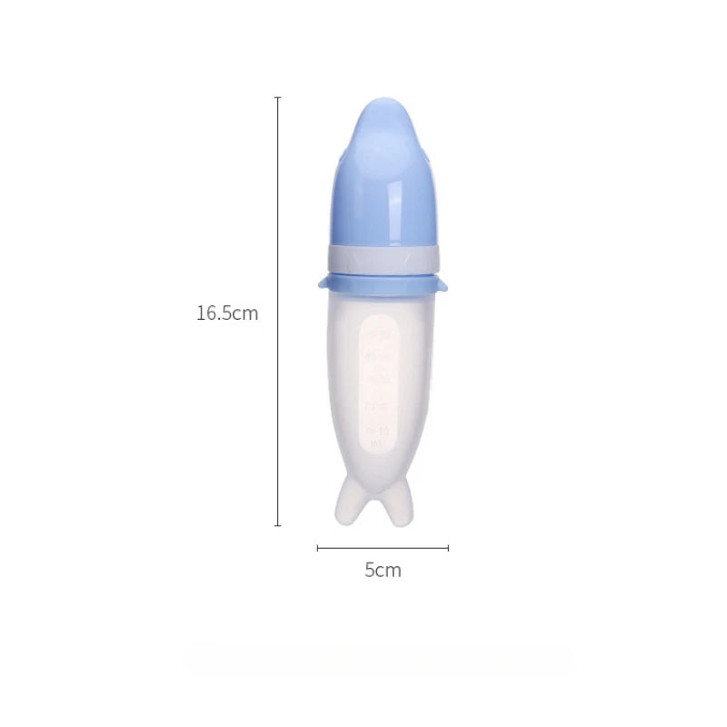Baby Feeding Bottle Dolphin Silicone Rice Cereal Spoon Newborn Tableware Baby Goods Feeding Spoon Infant Utensils
