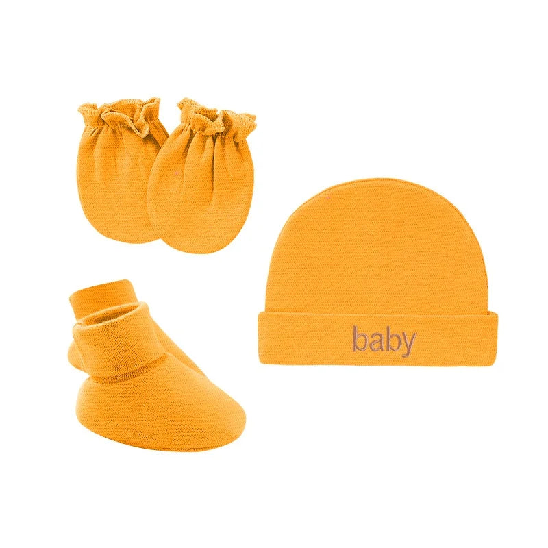 Four Seasons Baby Unisex Hat Gloves Socks 3 Pack Set for Newborns Infant Clothes Essentials