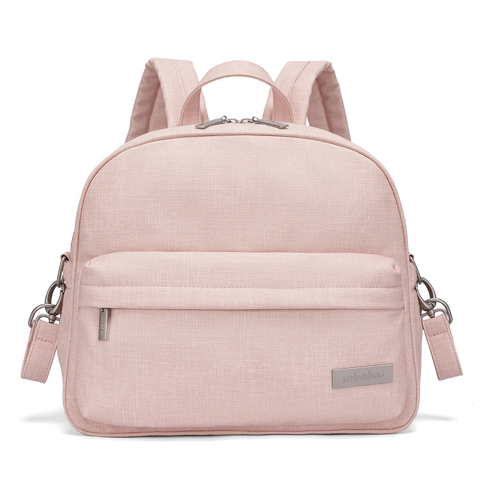 Soboba Diaper Backpack For Women Waterproof Large Capacity Nappy Changing Bag With 2 Straps
