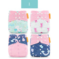 HappyFlute 4 Piece Set Hot Sale OS Pocket Diaper Adjustable&Reusable Absorbent Ecological Nappy Baby Cloth Diaper