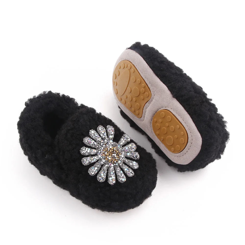Baby Winter and Autumn Style Multiple Choices High Quality Soft Cotton Warm and Plush Toddler Shoes Anti-slip Sole Prewalking