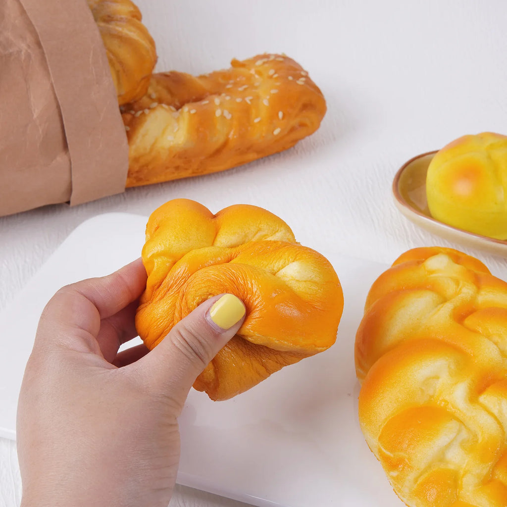 1/3/6PCS Toast Bread Squishy Toys Slow Rebound Simulation Bread Sensory Toys Stress Relief Squeeze Toys for Kids Adult Gifts