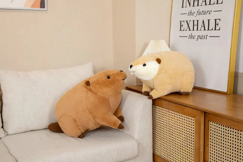 Hot 1pc 45cm/60cm Cute Nutria Peluche Toy Simulation Animal Dolls Kawaii Beaver Plush Pillow Stuffed Soft Birthday Decor Gift