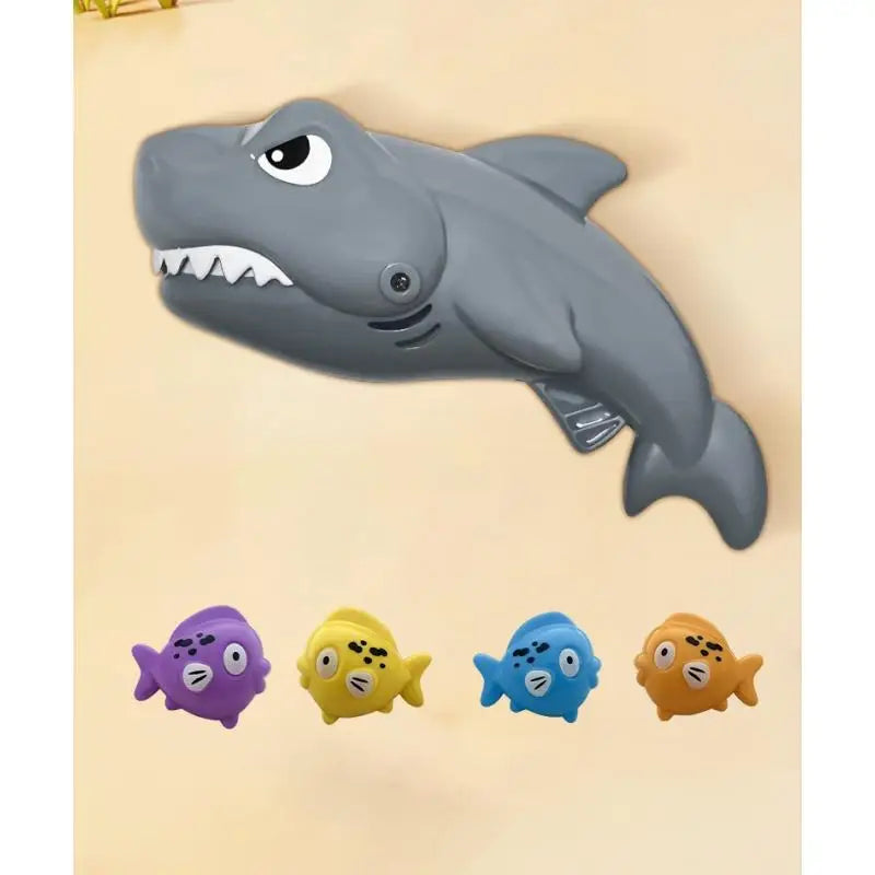 Kids Interactive Bathtub Toy Set, 5Pcs Big Shark Eats Small Fish, Fun Water Game, Ideal Children's Gift