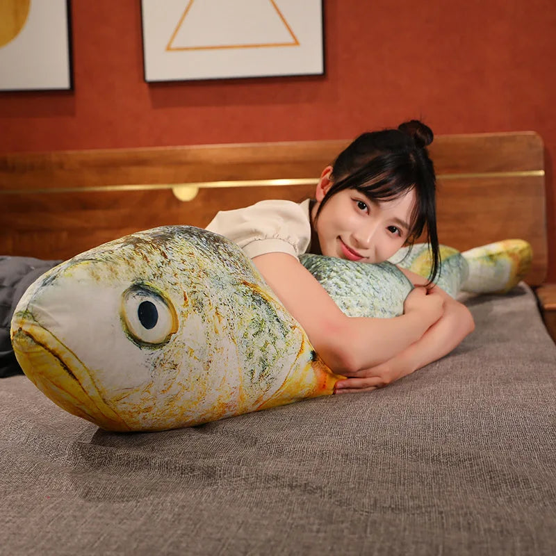 Artificial yellow croaker Plush Pillow Imitation Funny Fish Stuffed Pillow Emulational Home Sofa Plush Decoration Cushion