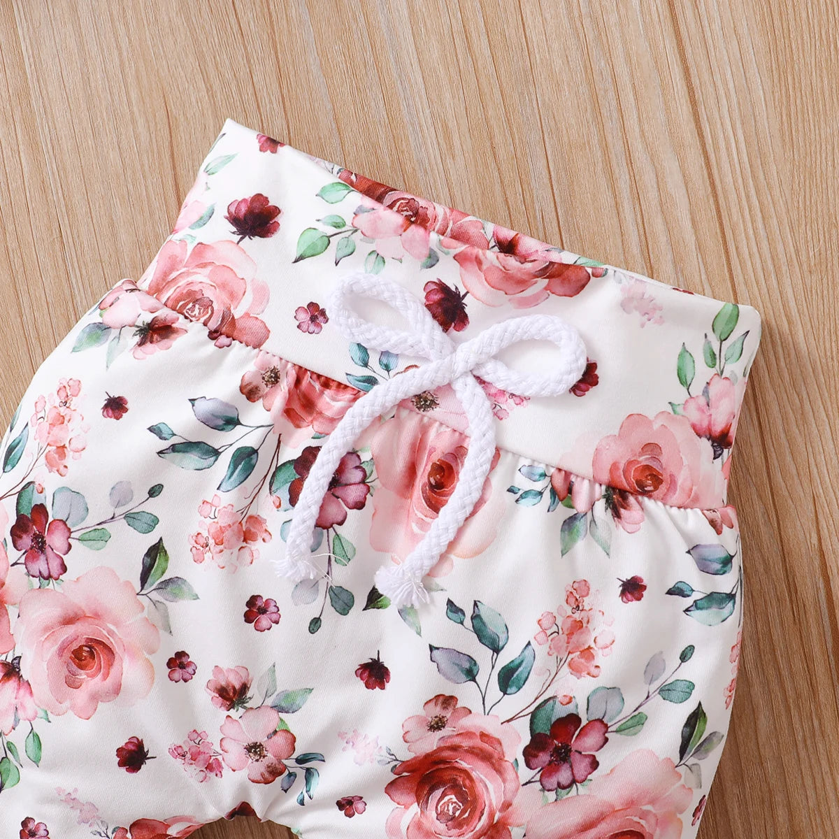 2PC Female baby Hooded Flower Long Sleeved Top+Printed Pants+Bow Headband 0-18 Months Baby Girl Autumn Sports and Leisure Set