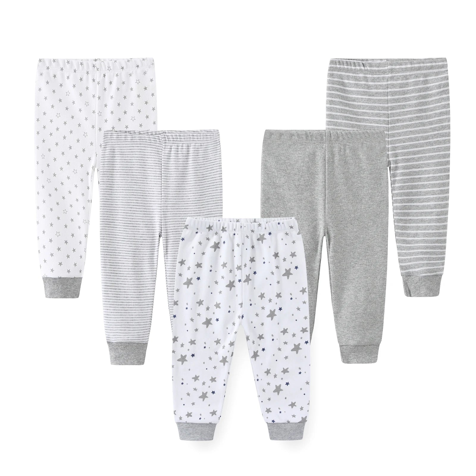 5-Pack Simple Baby Unisex Trousers Four Seasons Newborn Boys Girls Long Pants 0-12 Months Infant Clothes