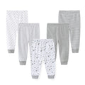 5-Pack Simple Baby Unisex Trousers Four Seasons Newborn Boys Girls Long Pants 0-12 Months Infant Clothes
