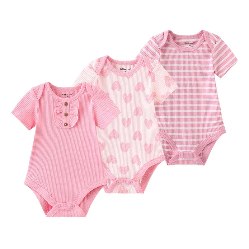 Four Seasons Unisex Infant Bodysuits Set 3 4 5 Pcs Cartoon Print Newborn Onesies