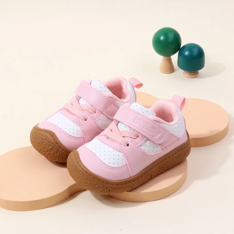 High Quality Baby  Toddler Shoes Rubber Sole Anti-slip Soft PU for  0-3 Years Boys and Girls Spring and Autum Style Ooydoor BM06