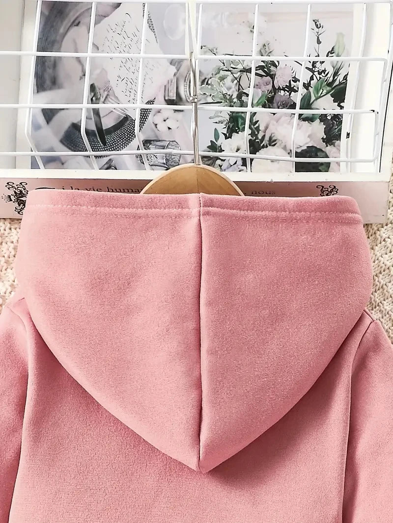 3 Pcs Kids Girls' Clothes Set Spring And Autumn Baby Girls Long-Sleeve Hooded Sweatshirt +Sleeveless Vest+ Long Pants Daily Wear
