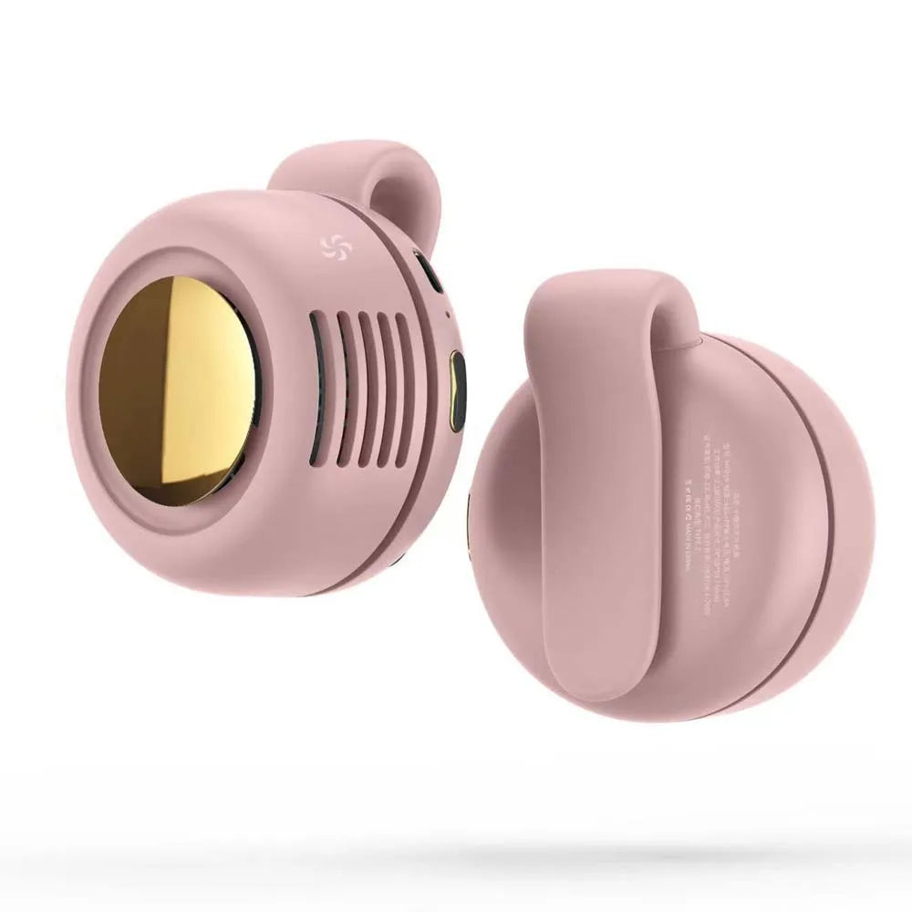 USB Rechargeable Clip-on Button Fan Multi-speed Adjustable Compact and Lightweight Hanging Waist Fan for 3.7V/900mAh