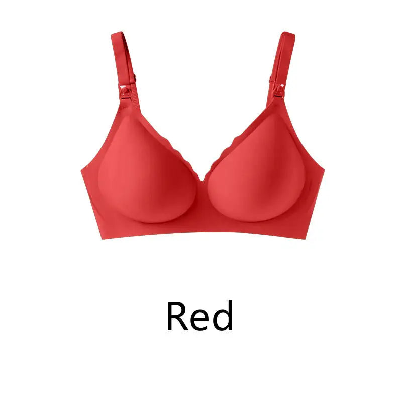 Front Open Nursing Bra Maternity Seamless Breastfeeding Underwear Ultra Thin Model FENB-01