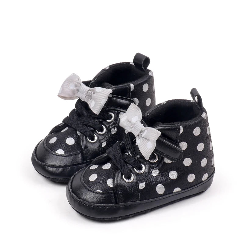Baby Girl Spring and Autumn Butterfly Bowknot Soft Sole Comfortable Prewalker Shoes Indoor Outdoor Walking Shoes First Walkers