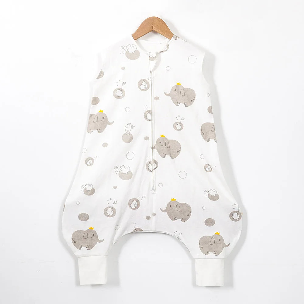 Baby Sleeping Bag 28-32℃ Summer Cool Vest Kids Sleep Sack Boys Girls 100% Cotton Breathable Sleeping Bag Baby Anti Tipi New
