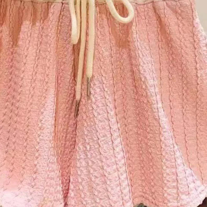 1Set Summer Baby Girls Clothes Kids Cute Sweet Casual Short Sleeve Top+Short Pant Outfit Sets Children Comforts Sportswear