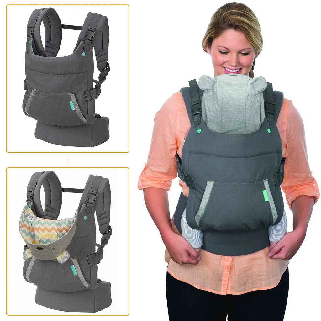 0-24 Moths Baby Carrier with Hat Portable Newborn Backpack Thicken Shoulder Ergonomic Hoodie Kangaroo Baby Strap