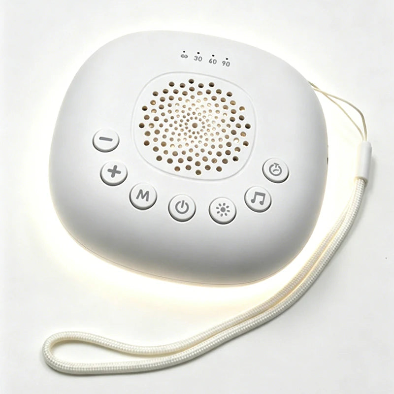 2 In 1 White Noise Sound Machine Usb Portable Baby Sleep Machine With 20 Soothing Sounds And Led Night Light